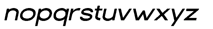 Rotorika Expanded Slanted Font LOWERCASE
