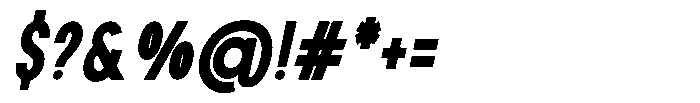 Rotorika Extra Bold Condensed Slanted Font OTHER CHARS
