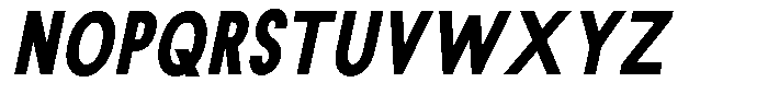 Rotorika Extra Bold Condensed Slanted Font UPPERCASE