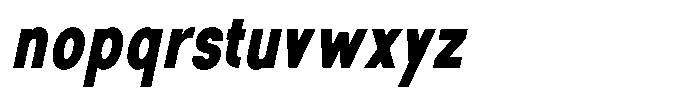 Rotorika Extra Bold Condensed Slanted Font LOWERCASE