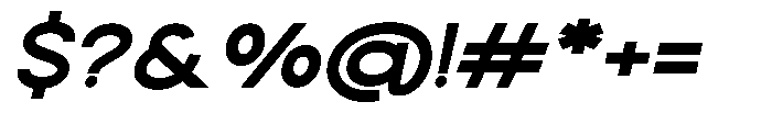 Rotorika Extra Bold Expanded Slanted Font OTHER CHARS