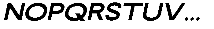 Rotorika Extra Bold Expanded Slanted Font UPPERCASE