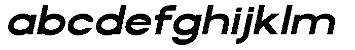 Rotorika Extra Bold Expanded Slanted FONT