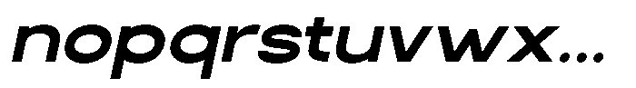 Rotorika Extra Bold Expanded Slanted Font LOWERCASE