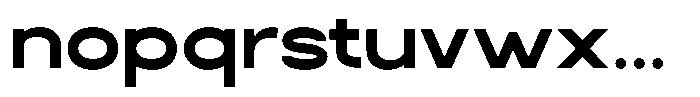 Rotorika Extra Bold Expanded Font LOWERCASE