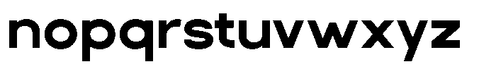 Rotorika Extra Bold Semi Expanded Font LOWERCASE