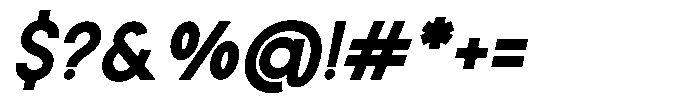 Rotorika Extra Bold Slanted Font OTHER CHARS