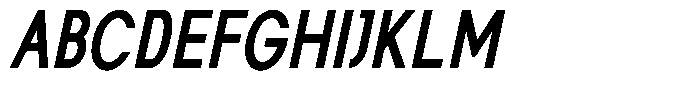 Rotorika Medium Condensed Slanted Font UPPERCASE