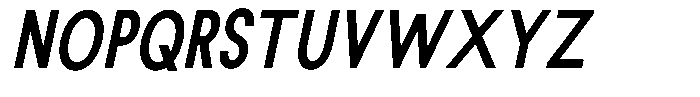 Rotorika Medium Condensed Slanted Font UPPERCASE