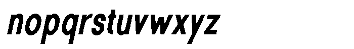 Rotorika Medium Condensed Slanted Font LOWERCASE