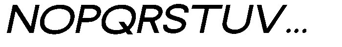 Rotorika Medium Expanded Slanted Font UPPERCASE