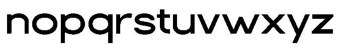 Rotorika Medium Expanded Font LOWERCASE