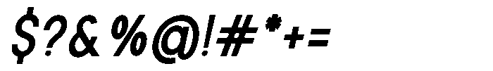 Rotorika Medium Semi Condensed Slanted Font OTHER CHARS