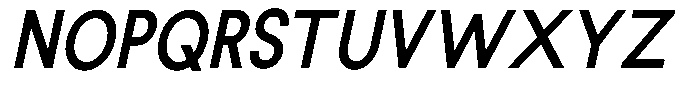 Rotorika Medium Semi Condensed Slanted Font UPPERCASE