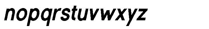 Rotorika Medium Semi Condensed Slanted Font LOWERCASE