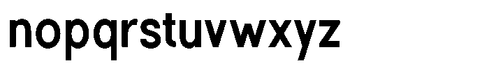 Rotorika Medium Semi Condensed Font LOWERCASE