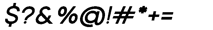 Rotorika Medium Semi Expanded Slanted Font OTHER CHARS