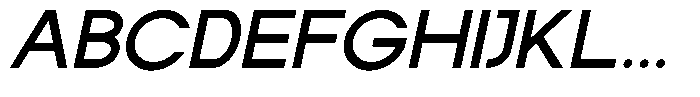 Rotorika Medium Semi Expanded Slanted Font UPPERCASE