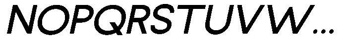 Rotorika Medium Semi Expanded Slanted Font UPPERCASE