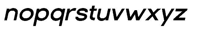 Rotorika Medium Semi Expanded Slanted Font LOWERCASE
