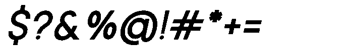 Rotorika Medium Slanted Font OTHER CHARS