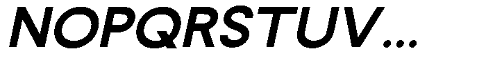 Rotorika Rotorika Extra Bold Sem Exp Slant Font UPPERCASE