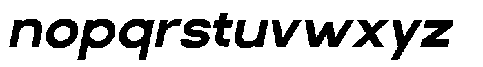 Rotorika Rotorika Extra Bold Sem Exp Slant Font LOWERCASE