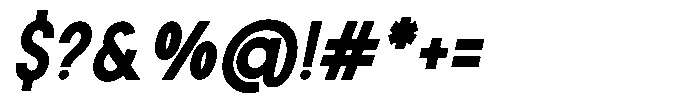 Rotorika Rotorika Extra Bold Semi Condensed Slant Font OTHER CHARS