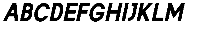 Rotorika Rotorika Extra Bold Semi Condensed Slant Font UPPERCASE