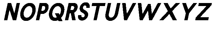 Rotorika Rotorika Extra Bold Semi Condensed Slant Font UPPERCASE