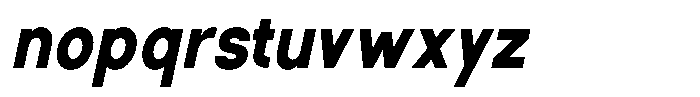 Rotorika Rotorika Extra Bold Semi Condensed Slant Font LOWERCASE