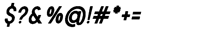 Rotorika Rotorika Sem Bold Semi Condensed Slant Font OTHER CHARS