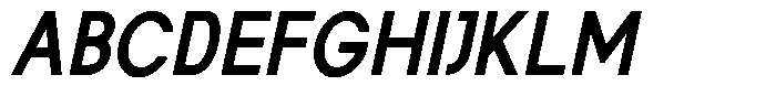 Rotorika Rotorika Sem Bold Semi Condensed Slant Font UPPERCASE