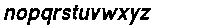 Rotorika Rotorika Sem Bold Semi Condensed Slant Font LOWERCASE