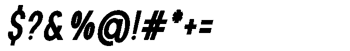 Rotorika Semi Bold Condensed Slanted Font OTHER CHARS