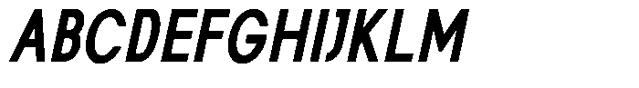Rotorika Semi Bold Condensed Slanted Font UPPERCASE