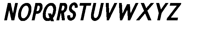 Rotorika Semi Bold Condensed Slanted Font UPPERCASE