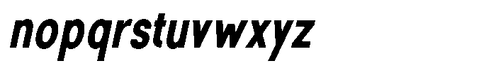 Rotorika Semi Bold Condensed Slanted Font LOWERCASE