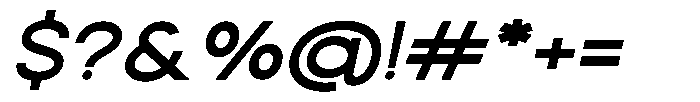 Rotorika Semi Bold Expanded Slanted Font OTHER CHARS