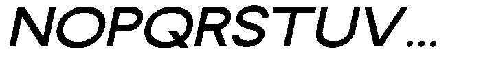 Rotorika Semi Bold Expanded Slanted Font UPPERCASE