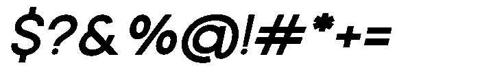 Rotorika Semi Bold Semi Expanded Slanted Font OTHER CHARS