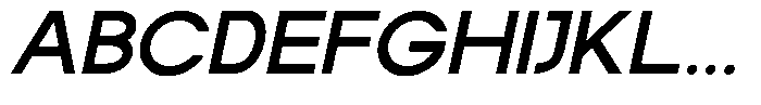 Rotorika Semi Bold Semi Expanded Slanted Font UPPERCASE