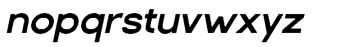 Rotorika Semi Bold Semi Expanded Slanted Font LOWERCASE