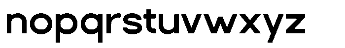 Rotorika Semi Bold Semi Expanded Font LOWERCASE