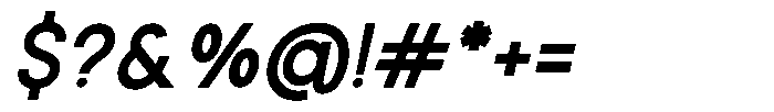 Rotorika Semi Bold Slanted Font OTHER CHARS
