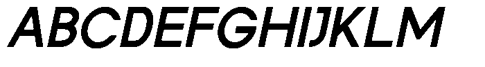 Rotorika Semi Bold Slanted Font UPPERCASE