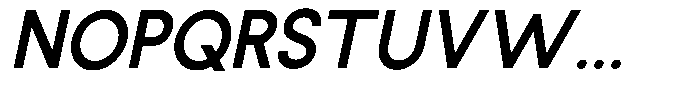 Rotorika Semi Bold Slanted Font UPPERCASE