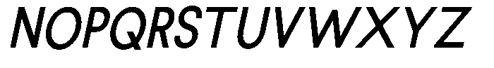 Rotorika Semi Condensed Slanted Font UPPERCASE