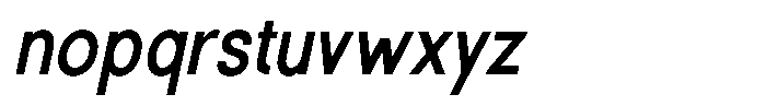 Rotorika Semi Condensed Slanted Font LOWERCASE