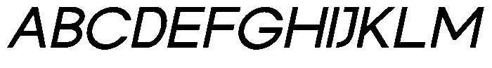 Rotorika Semi Expanded Slanted Font UPPERCASE